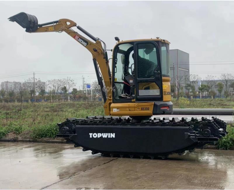 حفارة صغيرة برمائية Amphibious Mini Excavator